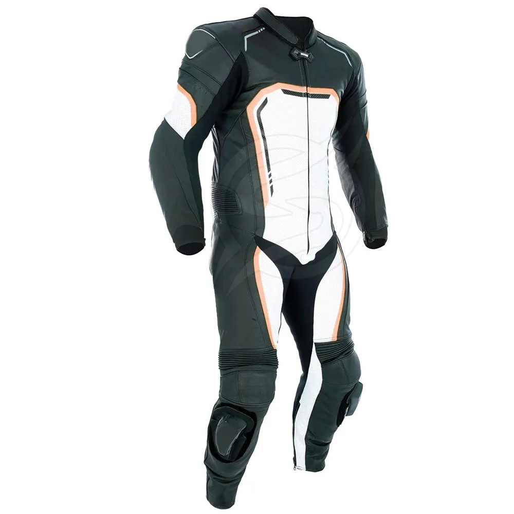 Professional Motorbike Racing Suit / Custom Made Motorcycle Leathers Suits Biker