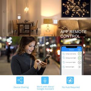 Akıllı yaşam anahtarı Alexa Google ev ses Tuya uzaktan kumanda duvar elektrik kablosuz ışık anahtarı ile çalışır - Product Image 3