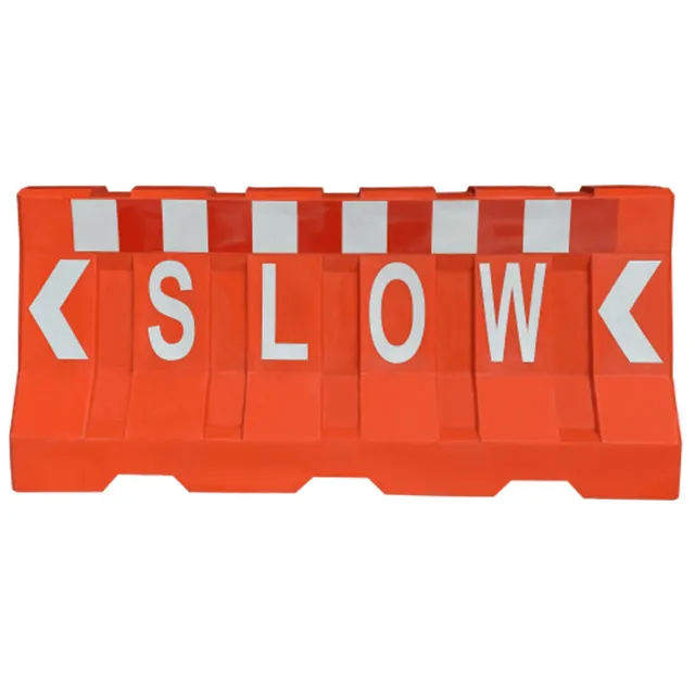 반사 플라스틱 저지 장벽 물 채워진 도로 안전 교통 바리케이드 사용자 정의 메시지 휴대용
