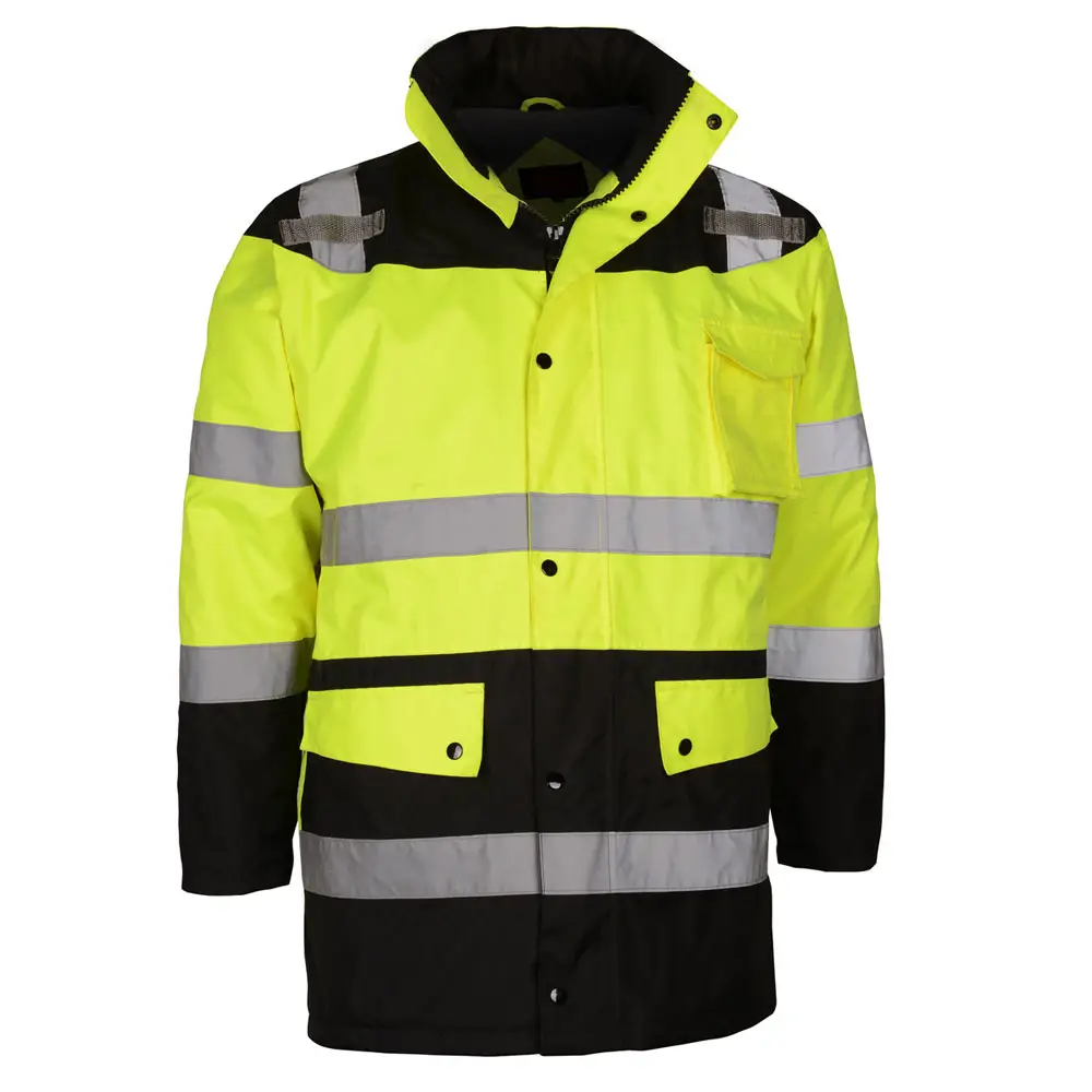 Chaqueta de seguridad personalizada para hombre, ropa de trabajo de alta visibilidad, abrigo reflectante, fluorescentes, Hi Vis, Invierno
