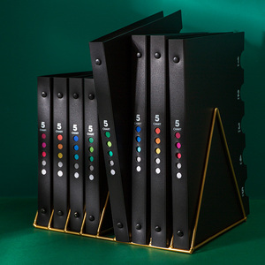 卸売A5カスタム日記PPカバー詰め替え可能なスパイラルノートブックルーズリーフバインダージャーナルノートブック5つのカラフルな仕切り付き - Product Image 6