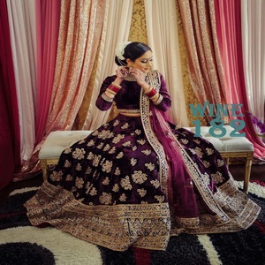 <strong>DESIGNER</strong> VELVET LEHENGA - Product Image 4