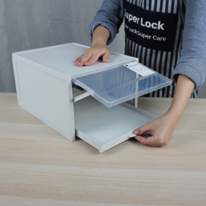 Fonksiyonel 3 katmanlı ayrılabilir ayakkabı kutusu kolay kilit aksesuarı klasik dikdörtgen enjeksiyon tasarımı PP malzeme yük kapasitesi 10kg - Product Image 6