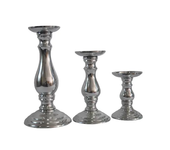 Soporte de aluminio fundido para decoración del hogar, Juego de 3 velas de alta calidad, gran oferta