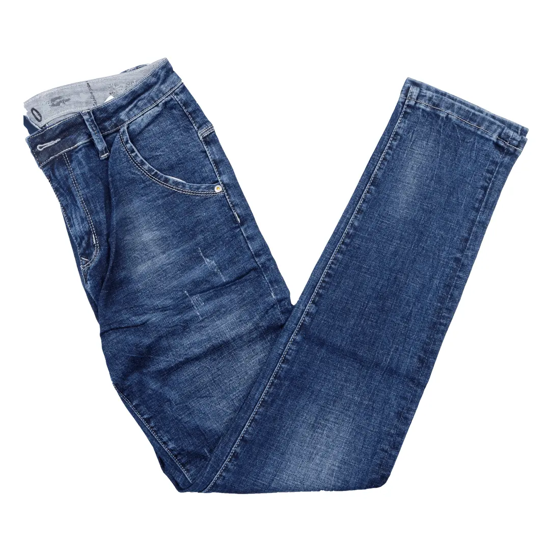 Calça jeans clássica com zíper, calça de denim masculina mid de peso, moderna, skinny, streted, de bangladech