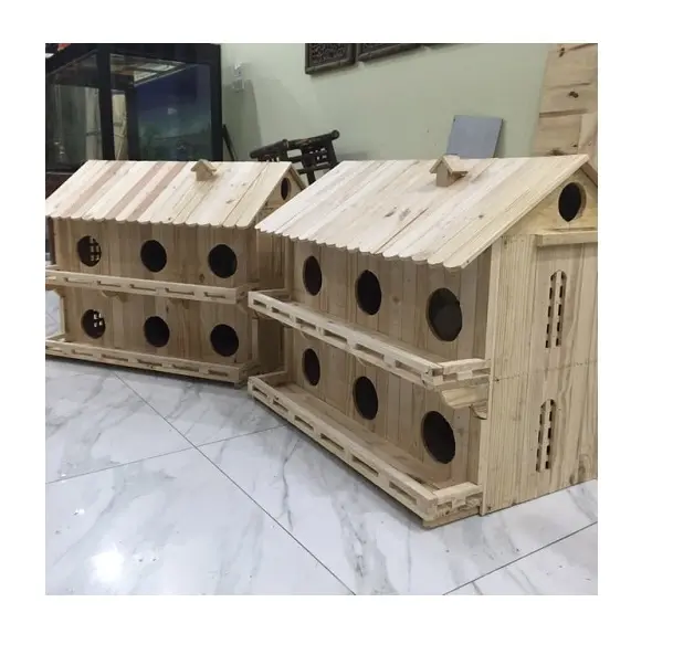 Nido di uccello di legno-uccello casa di alta qualità del commercio all'ingrosso dal Vietnam produzione di design di stile moderno personalizzato prezzo basso tassa