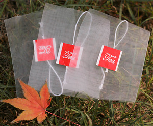 Bolsa de té vacía de nailon con logotipo personalizado, etiqueta y cadena - Product Image 3