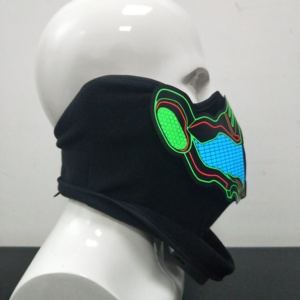 หน้ากากปาร์ตี้ฮาโลวีนดีไซน์ล่าสุดพร้อมไฟ LED ทำงานด้วยเสียงทำจากเรซิ่น - Product Image 3
