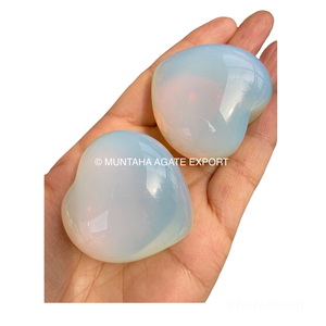 Wholesale <strong>Large</strong> Handmade Opalite Puffy Hearts Bulk Crystal Gemstone Hearts from Muntaha <strong>Agate</strong> Exports - Product Image 4