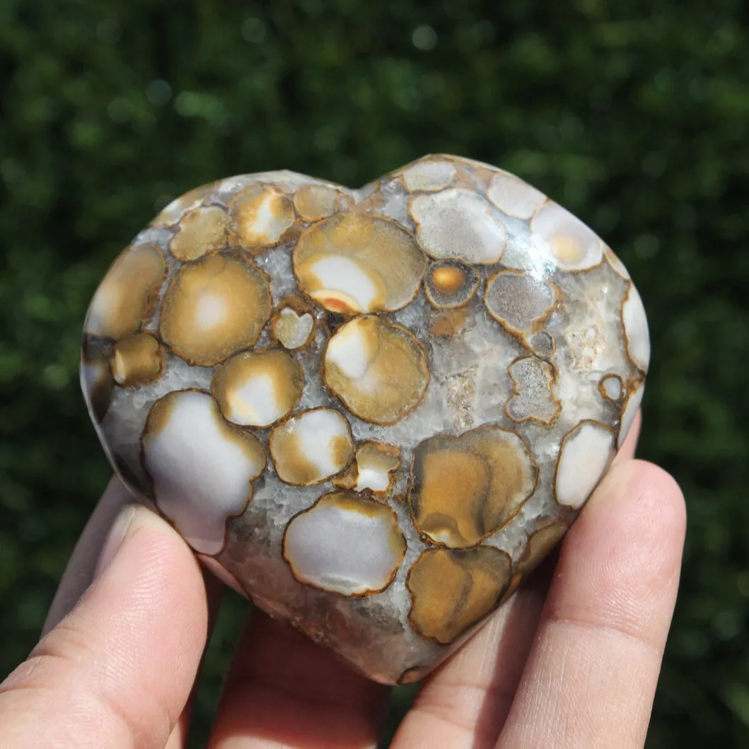 Güzel COBRA JASPER kabarık kalp | En iyi akik COBRA JASPER kalpler taşlar/en kaliteli kristal COBRA JASPER kalp taşlar