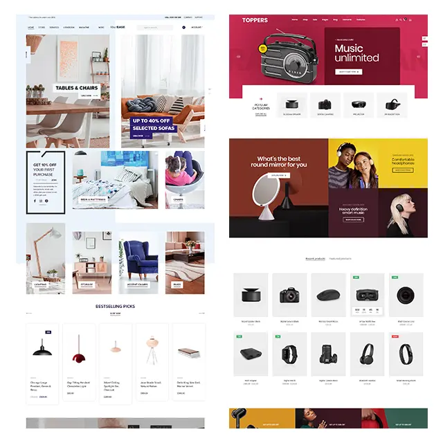Développement de produits numériques conception Web en ligne accueil Alibaba Shopping leader B2B développement de sites Web de marché commercial
