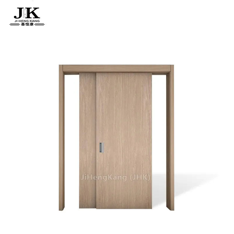 JHK-Interior Sliding Pocket Doors Window Frames And Sliding Doors With Melamine Smooth Surface Flush Sliding Door