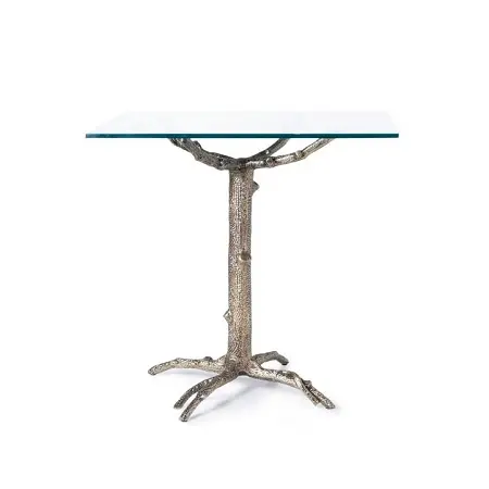 विशेष गुणवत्ता एल्यूमीनियम और ग्लास कॉफी टेबल आकर्षक डिजाइन अनुकूलित आकार बिस्तर साइड टेबल थोक में