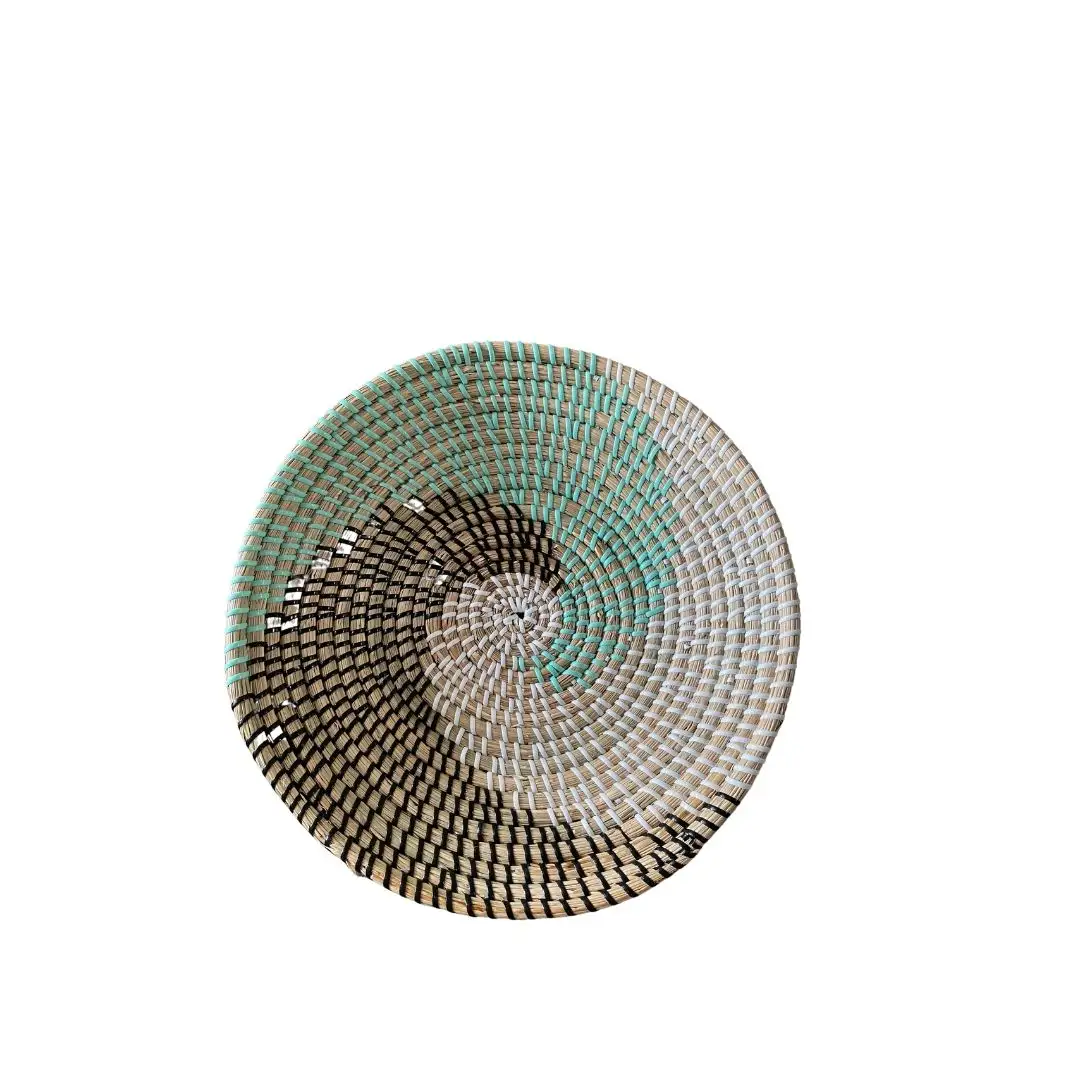 2023 Woven Decor Straw Grass Plate-Pendurado parede Seagrass Plate Decor para viver em casa-Best Selling Handicraft no Vietnã