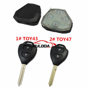 Afro Toyota 2 düğmeli uzak anahtar 315MHZ kullanımı Camry, RAV4, Corolla, yayla ve vios anahtar kabuk, bıçak TOY43 ve TOY47, - Product Image 4