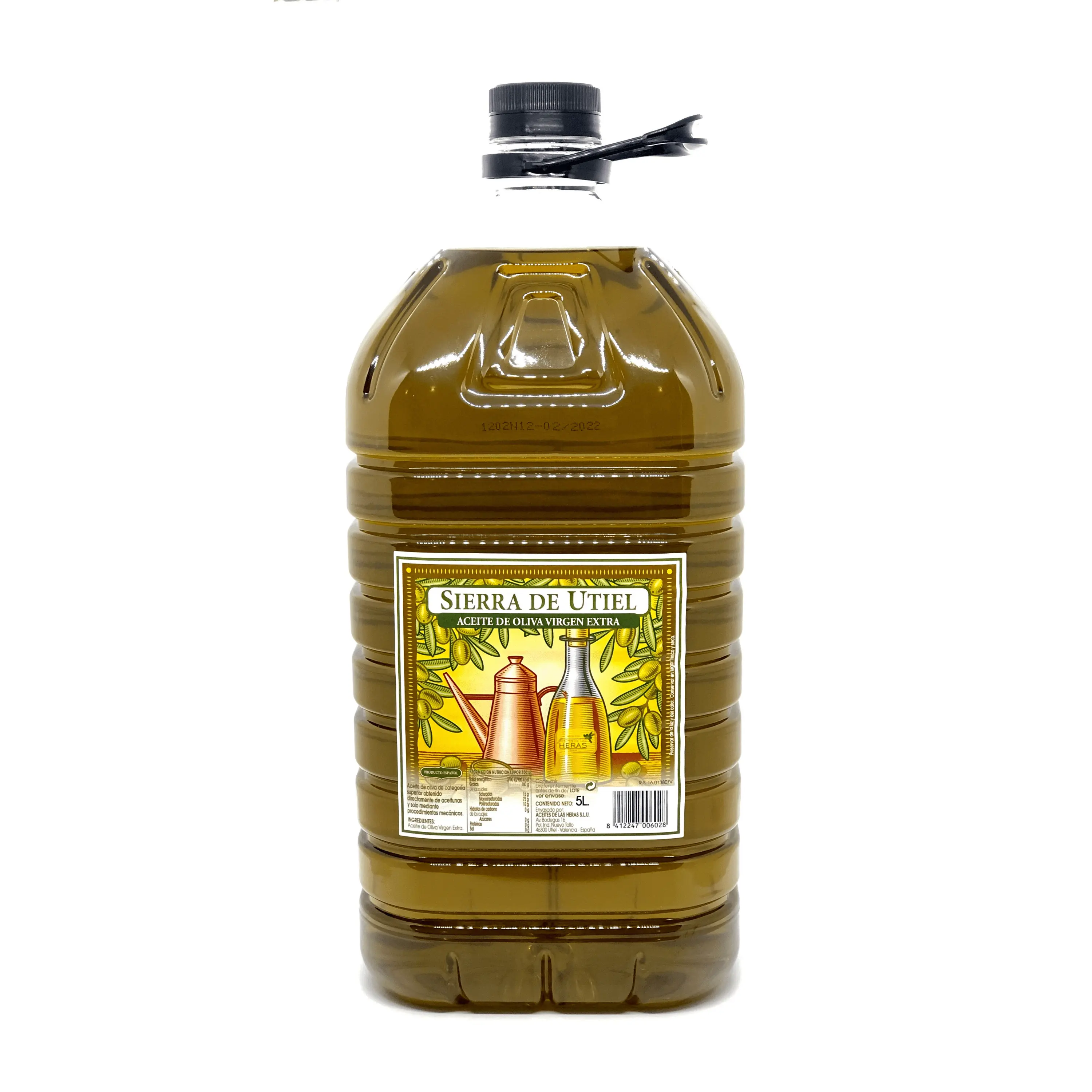 Sierra de Utiel-aceite de oliva virgen Extra, botella de Mascota de 5 litros, prensado en frío, Español