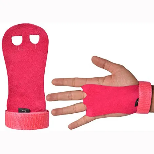 Beste Kwaliteit 2 Gaten Split Lederen Gymnastiek Hand Guard Palm Grip Protector Gym Grip Fitness Handgreep Gymnastiek Palm Protectors