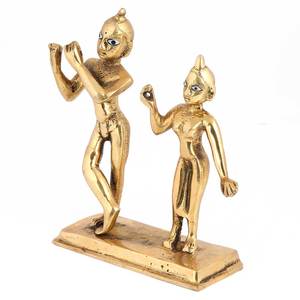 El yapımı altın pirinç saf <span class=keywords><strong>Radha</strong></span> krishna Murti heykeller heykelcik heykeli bildirimi adet dekor hediyelik eşyalar