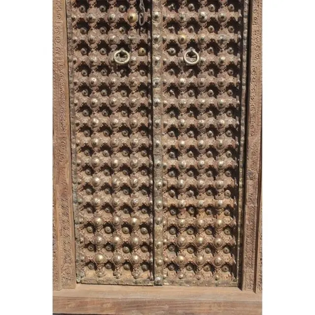 Puerta arquitectónica, Marco tallado, mueble indio