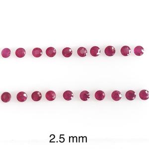 2.5mm טבעי רובי יהלום עגול לחתוך יקרות רופפות חן סיטונאי מחיר טבעי Loose אבני חן בתפזורת אבני חן נמוך מחיר