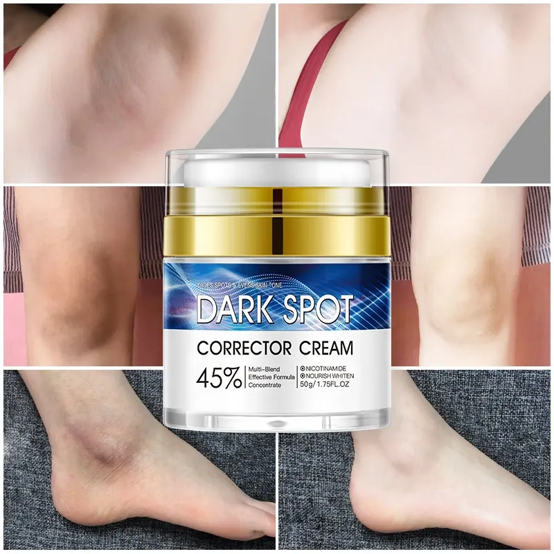 Crema blanqueadora para cara y cuerpo, eliminador de manchas oscuras con vitamina C, niacinamida de arbutina, crema para axilas, efecto blanqueador instantáneo