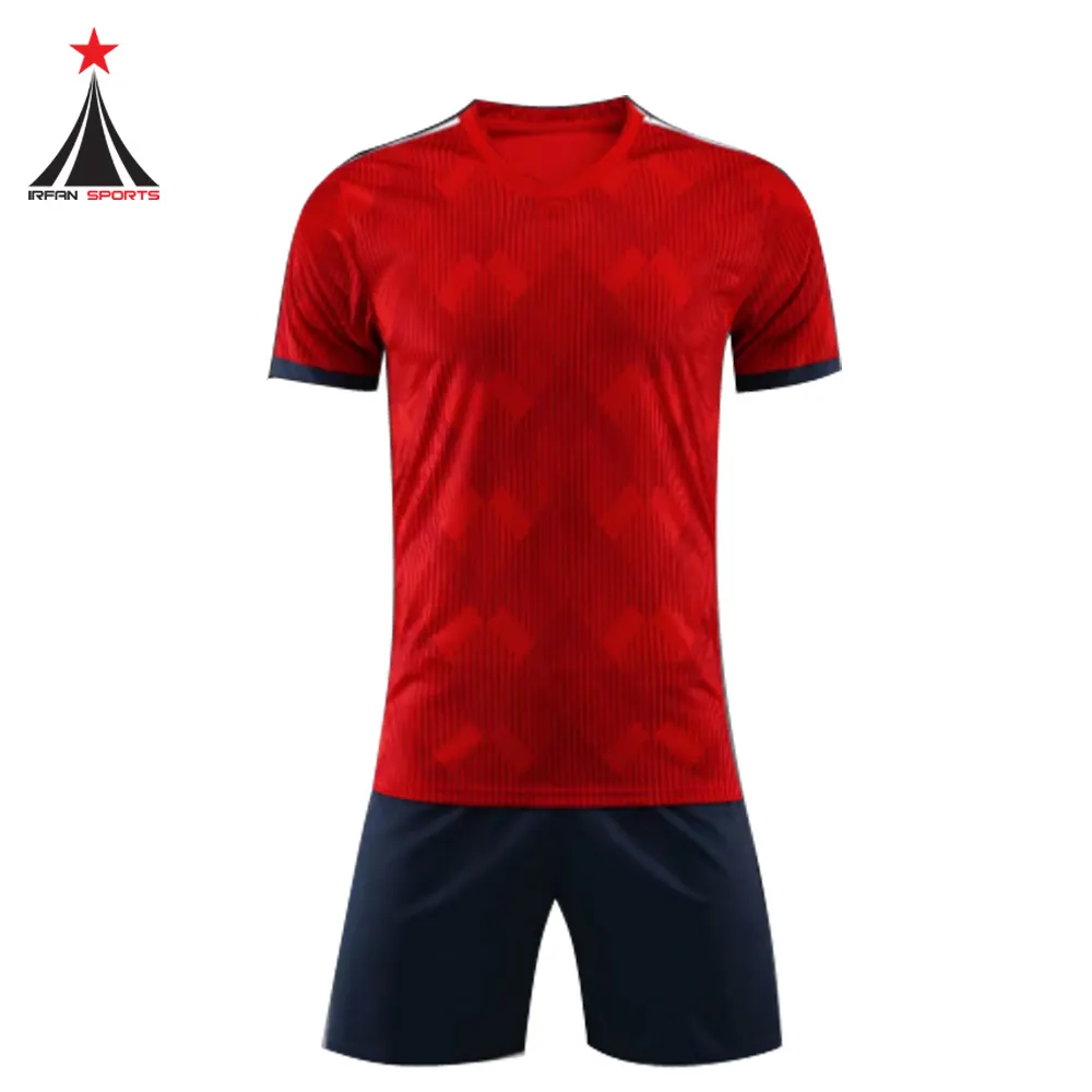 Leeres benutzer definiertes Hemd und Tops Gutes Material Fußball trikot Großhandel Uniform Leicht zu waschen und schnell trocknende Fußball uniform