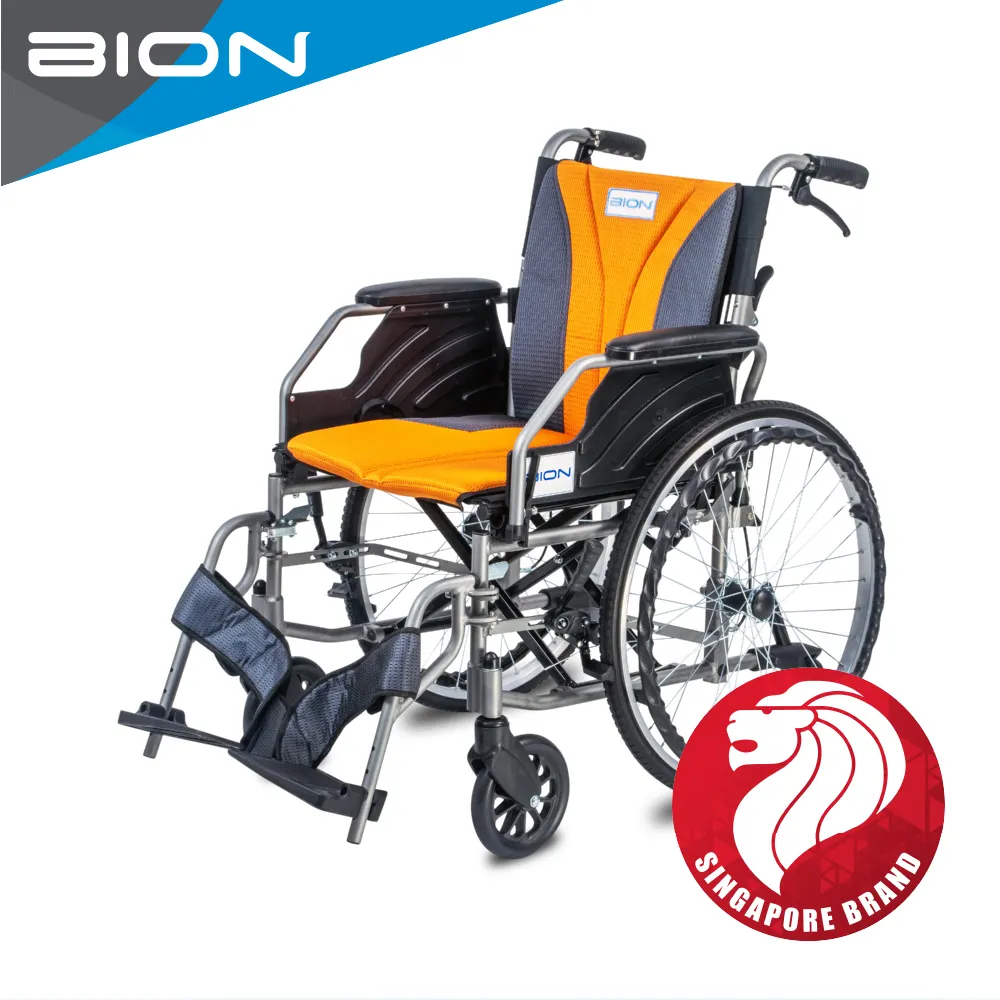 BION iLight Wheelchair Detachable Legrests Quick Release Wheel 18'' Seat Manual Wheel Chair Singapore Brand