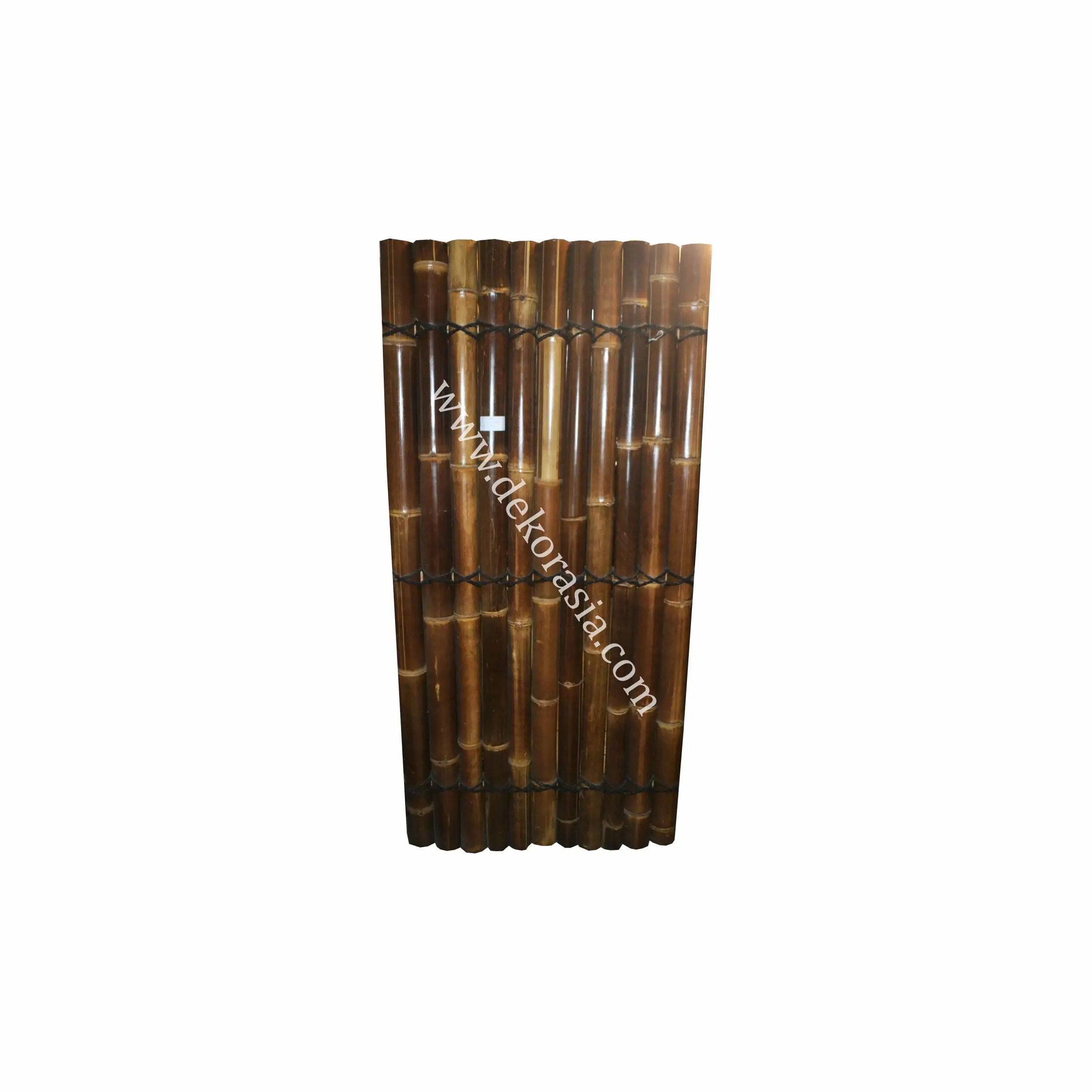 Painéis de cercadinho de bambu preto, porta porta porta-redes de bambu