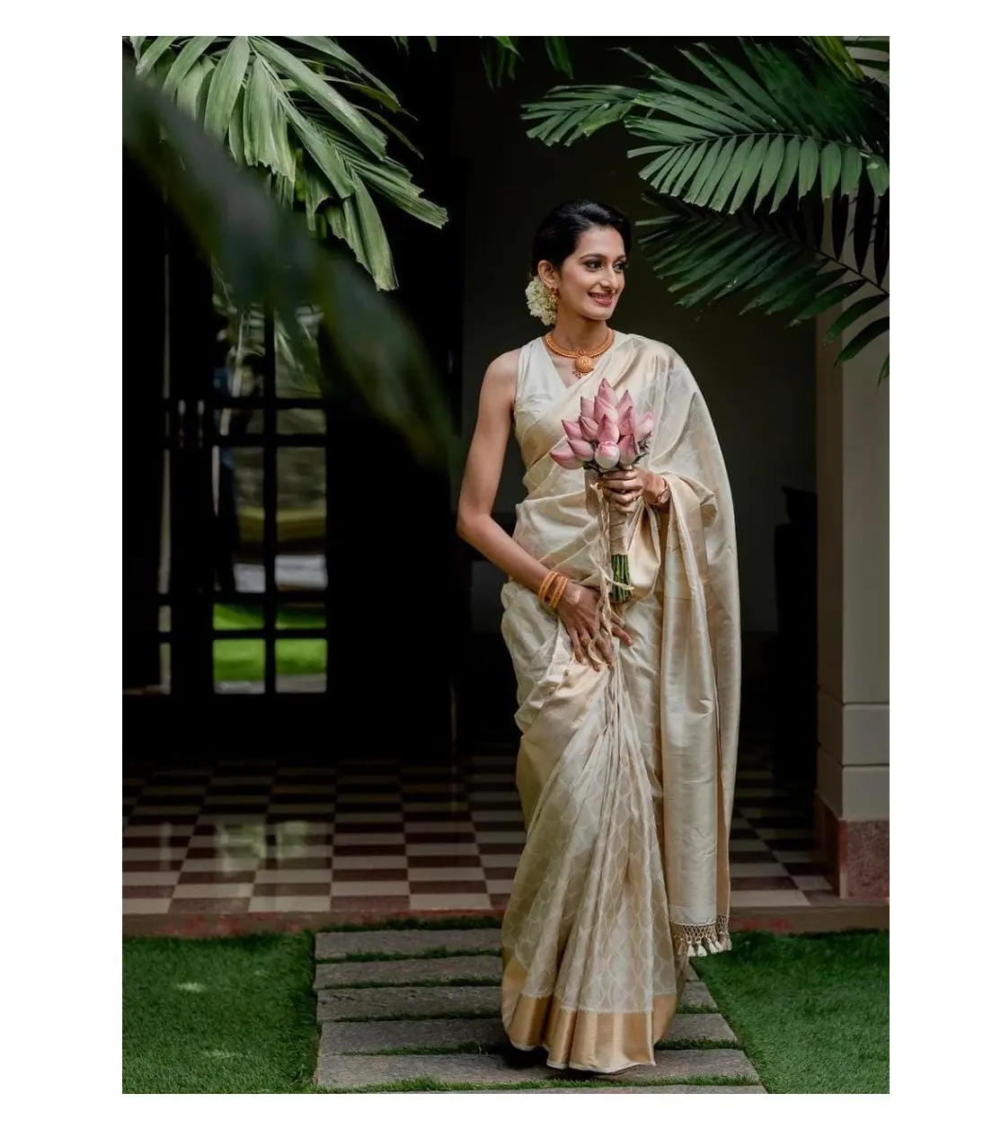 कांचीपुरम सिल्क साड़ी पार्टी पहनने भारतीय शादी के साथ नवीनतम डिजाइनर बनारसी कपास रेशम साड़ी ब्लाउज महिला पहनने