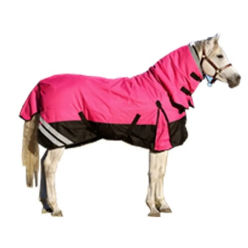سجادة الشتاء الوردية حصان جودة عالية المقاومة للماء Ripstop تنفس النسيج 1200 Denier سجادات الشتاء