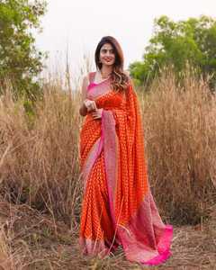 Indian Ladies Wear Low Value Discount <strong>Surat</strong> Most Wonderful Party Wear Substantial Weaving Net Saree with Shirt Piece Garment - Product Image 2