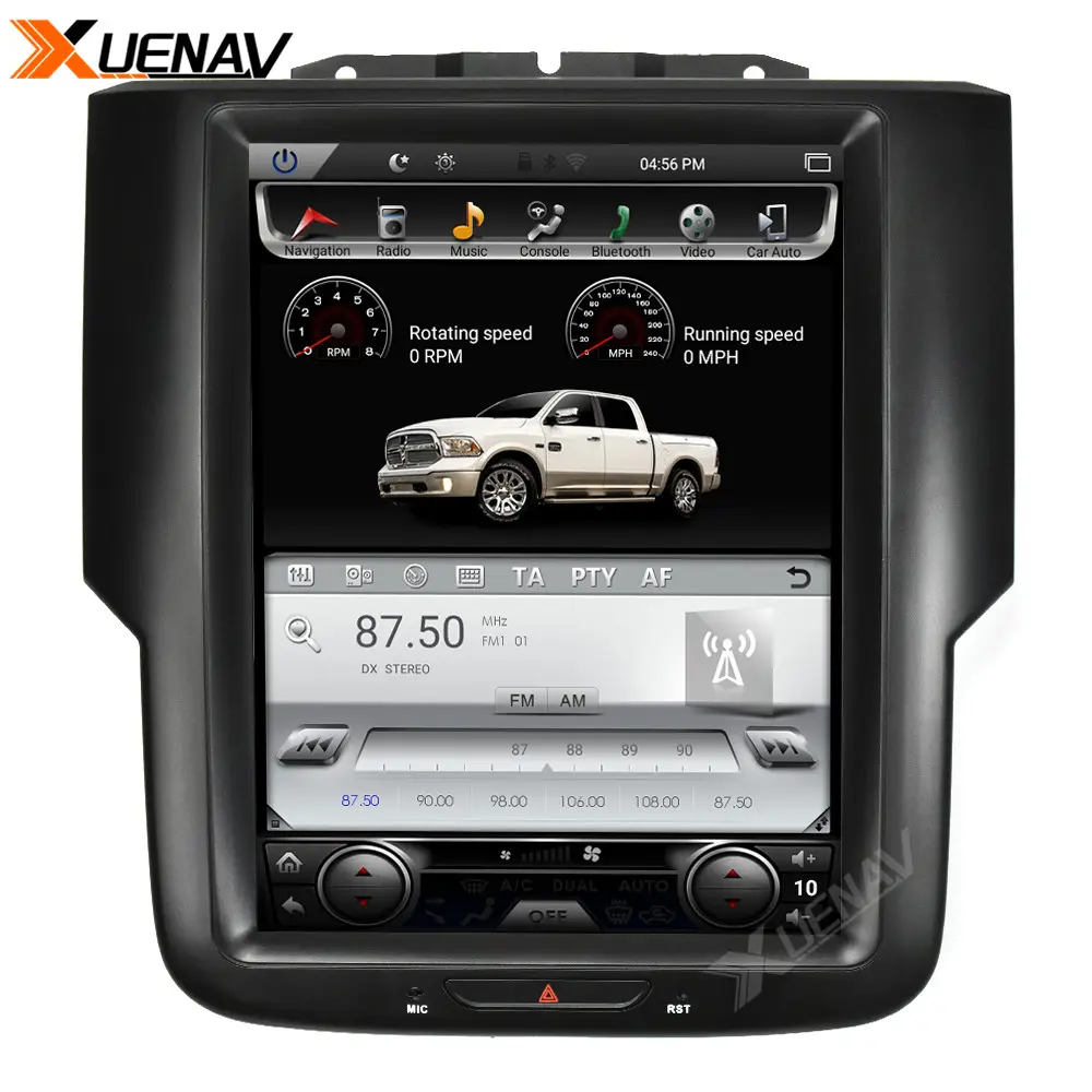 10.5 inch Car Radio For Dodge RAM Truck 1500 2500 2008+ Video 128G Vertical Screen GPS For Dodge Durango Journey Fiat Freemont