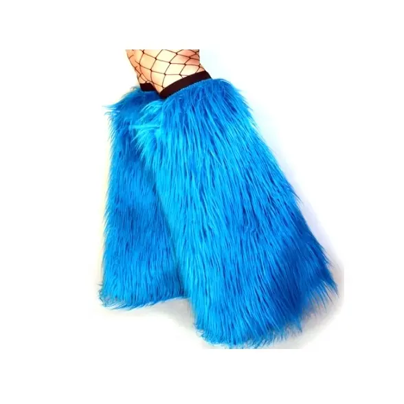 Prezzo di fabbrica Fluffies scaldamuscoli tinta unita rosa Fluffy Boot Covers Furry Mardi Gras scaldamuscoli gambe per le donne