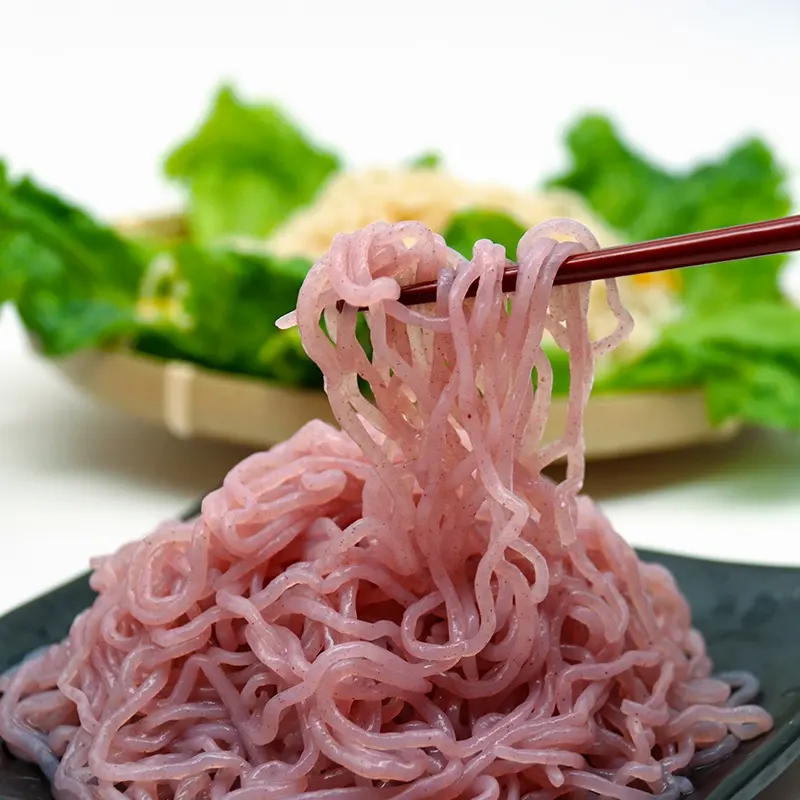 Pasta konjac shirataki de alta fibra y bajo en calorías, fideos de patatas moradas