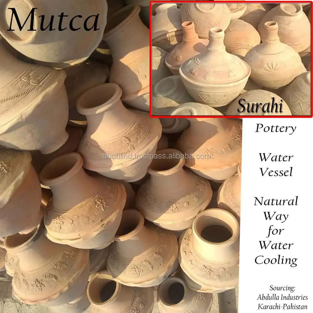 טבעי קירור מים כלי Surahi & Mutka בריא מזון בריא מוצרי חימר בסיס טבעי בריאות מוצר טרקוטה