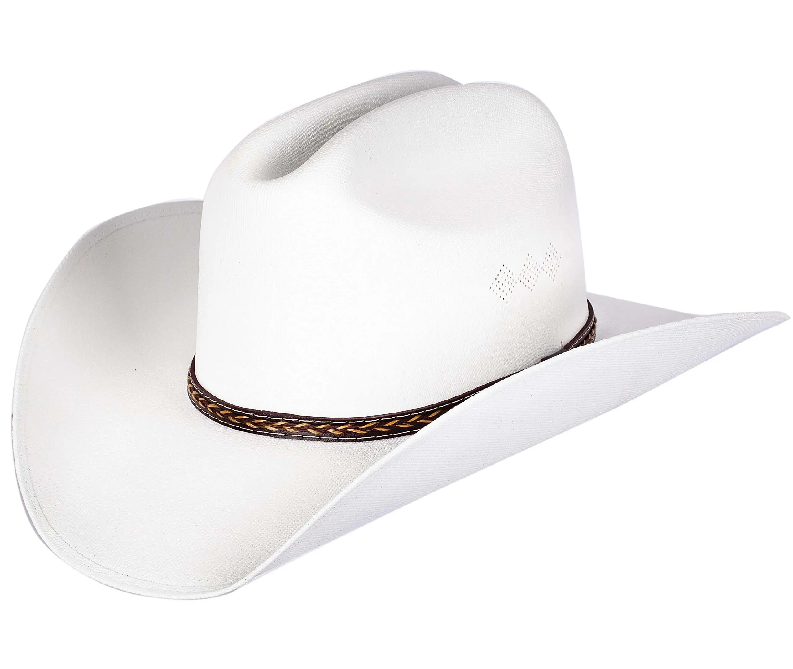 Cowboy Cowgirl Straw Hat Wholesale Western Style Pinch Front Straw Canvas Custom Logo Baseball Cap Sports Hat Multi-panel Hat PK