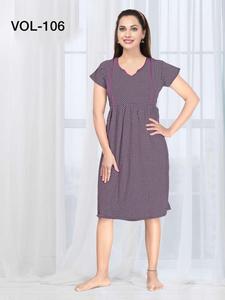 最新のコットンインディアンプリント女性のためのさまざまなナイティデザイン - Product Image 6