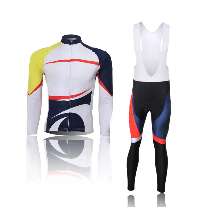 Produttore Custom OEM professionale maniche lunghe Bike Team Clothes set di maglie da ciclismo e pantaloni lunghi con bretelle abbigliamento da ciclismo