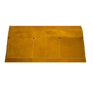 2024 Double Stitched Cow Split Leather Welding Apron 3-Pocket Suit Coverall with Tie Down Strap 24x42 Inches