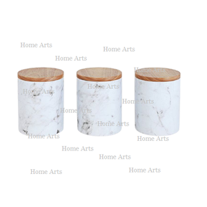 Set of <strong>2</strong> round shape small size <strong>jar</strong> with wood lid top quality <strong>spice</strong> storage container from best exporter in India - Product Image 2