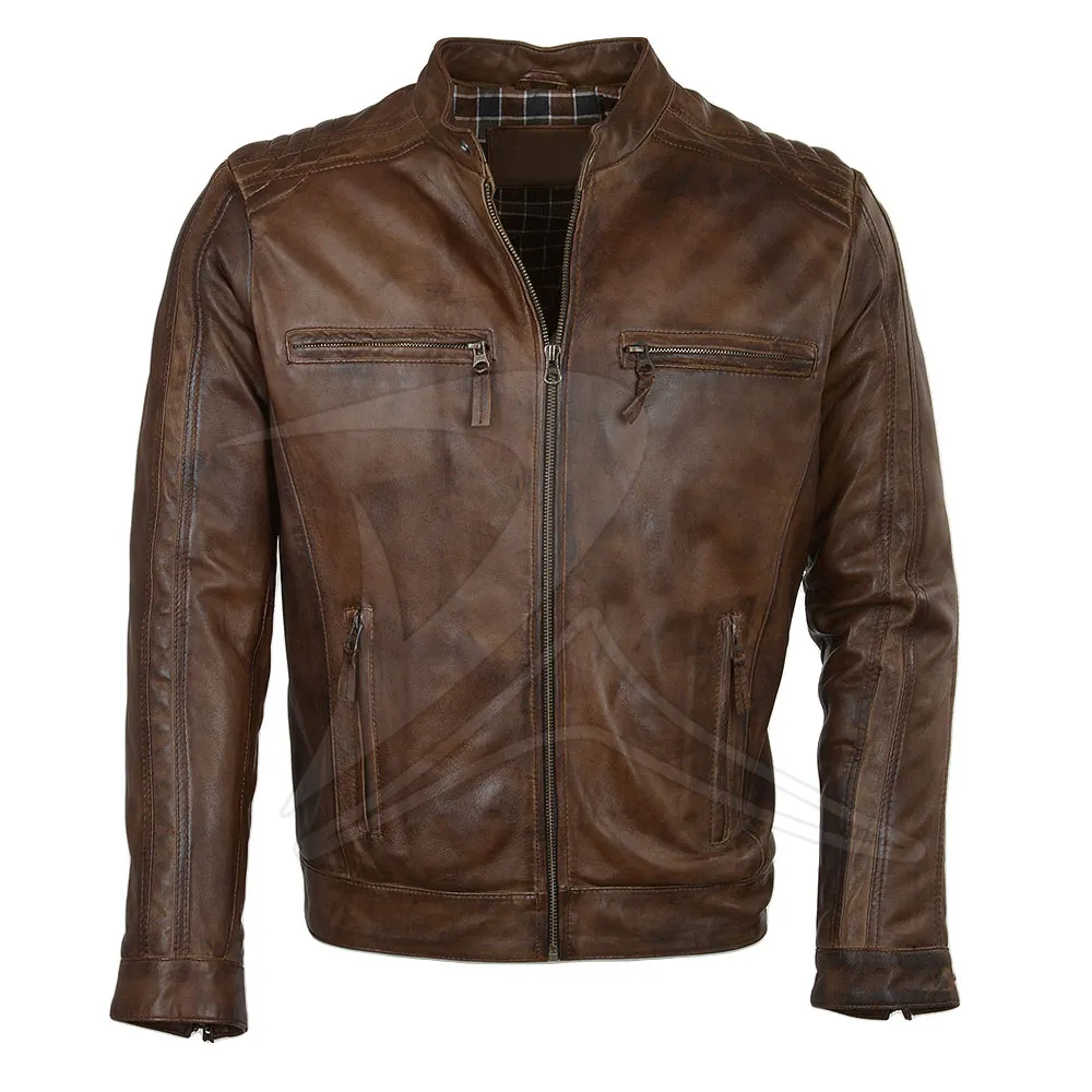 New Arrival Men's High Quality Fashion Design Pu Leather Jacket Motorcycle Leather Jacket For Men