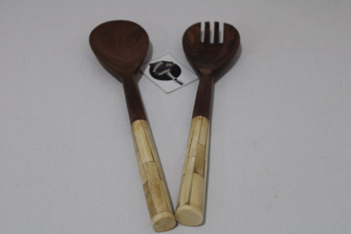 Natural Wood & Bone Inlay