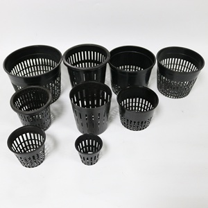 Hydroponic Cups <strong>Net</strong> <strong>Pots</strong> Cups with Self-Watering Capillary Water, Slotted <strong>Mesh</strong>, Black Mini Rouns <strong>Net</strong> <strong>Pot</strong> - Product Image 1