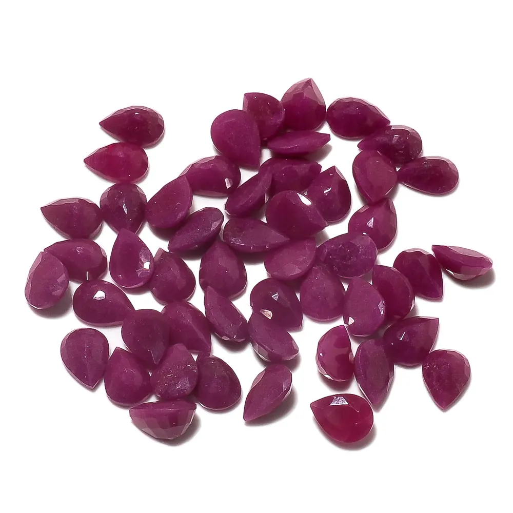 Natural Beautiful Ruby pere 3x5mm gemma a prezzo all'ingrosso gemma naturale Bling colore sciolto rubino