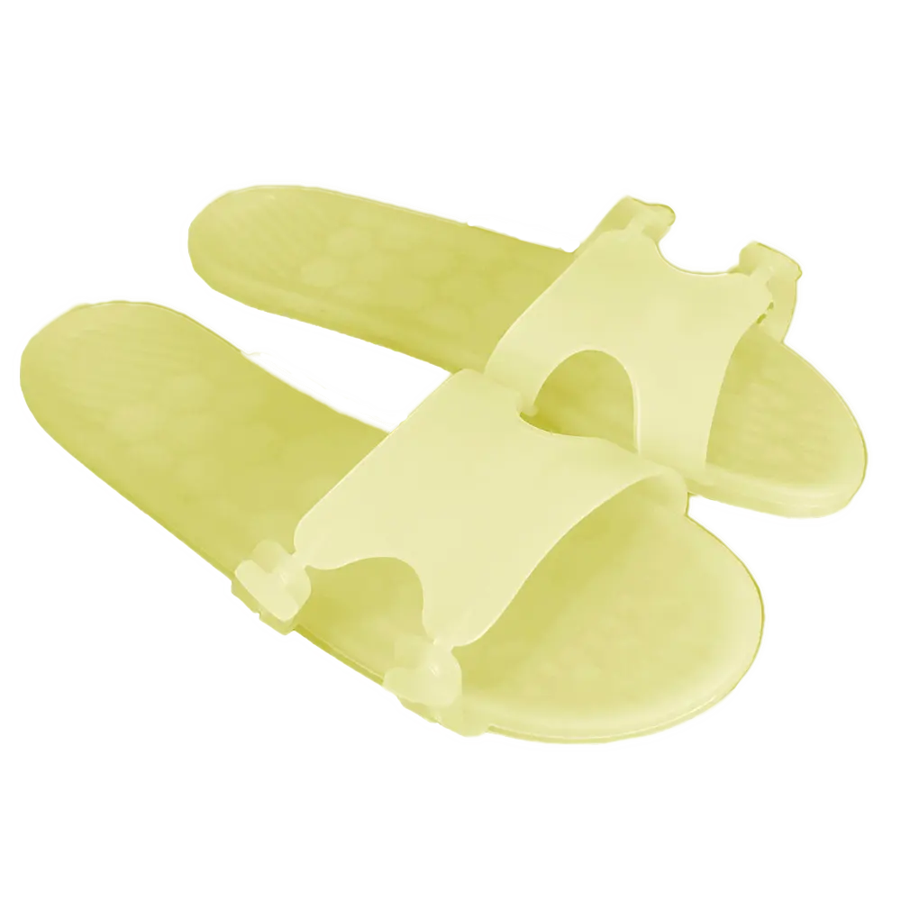 Pantofole Unisex-scivoli Open Toe antiscivolo sandali ad asciugatura rapida-Summer Beach Spa Pool doccia esterna-giallo, taglia: S, M