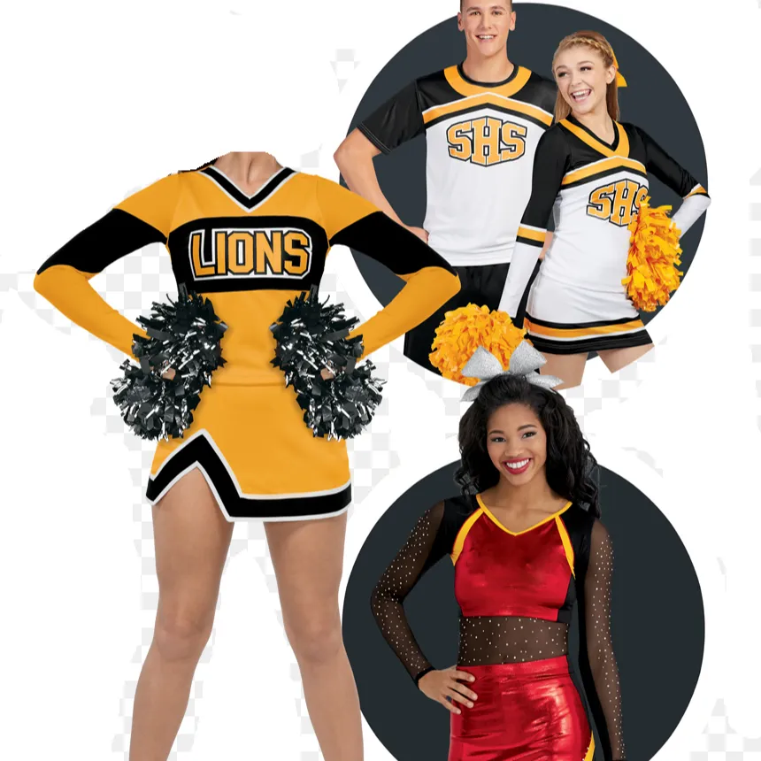 Commercio all'ingrosso Su Ordinazione Cheerleader Uniforme Cheerleading Cheerleader Formazione Danza di Usura Allegria Uniformi