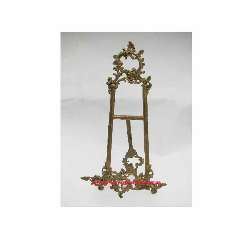 Embossed Brass Antiqui and Vintage Design Custom Made Luxury Easel Stand Hot Selling and High Quality Photo Painting and Book
