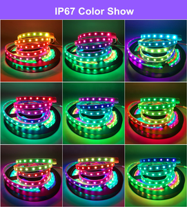 WS2811 RGB Led şerit 5050 SMD adreslenebilir 30/48/60/96/144led/m Led dış 1 Ic kontrol 3 led Normal/parlak 1m 5m DC12V - Product Image 3
