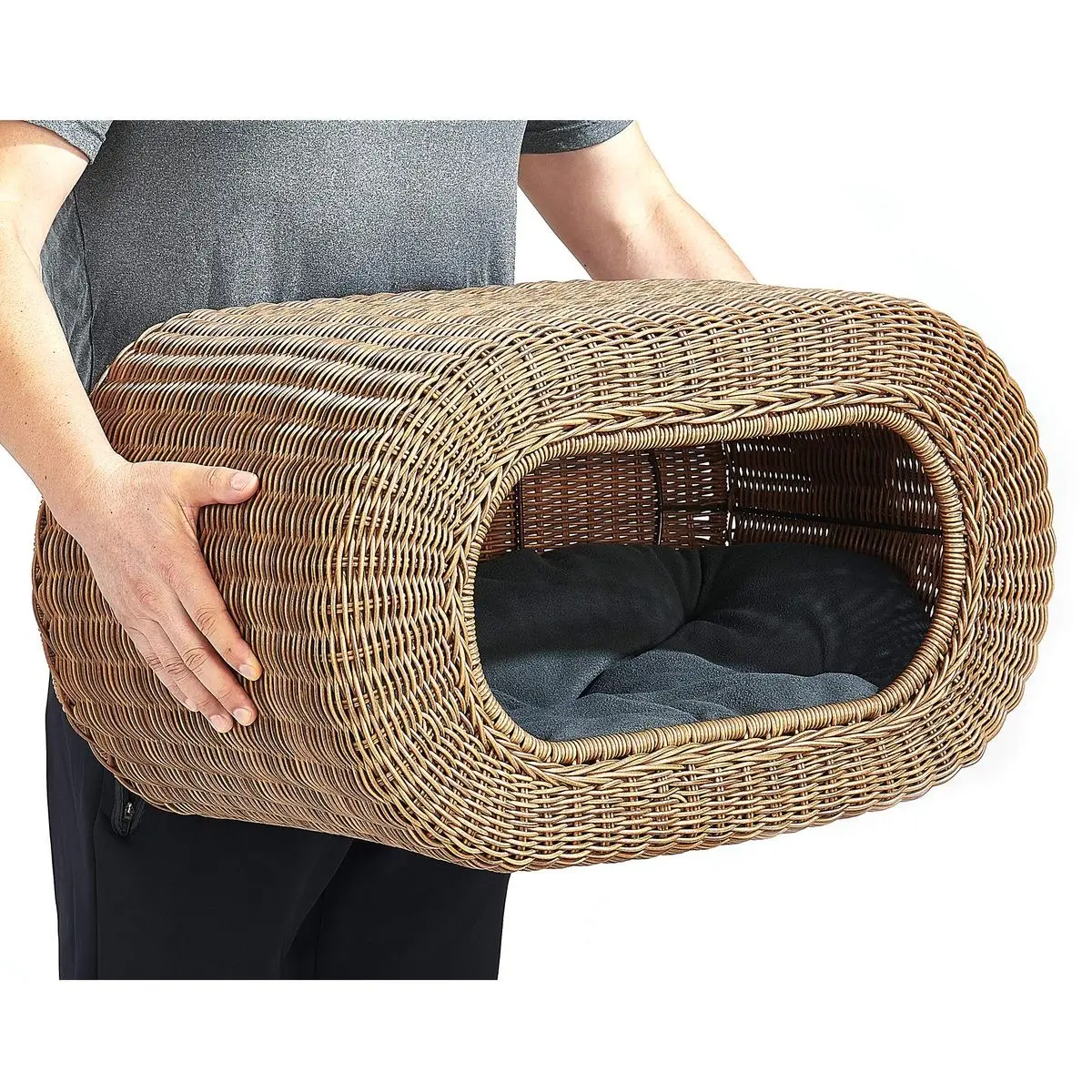 Rattan Pet House a prueba de viento-Cama para gatos y perros-Casa para perros de madera en 99 Gold Data Vietnam