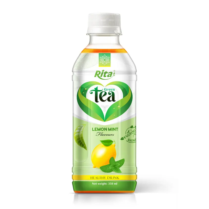 المورد مشروب صحي 350 مللي الحيوانات الأليفة زجاجة شاي أخضر الليمون والعسل